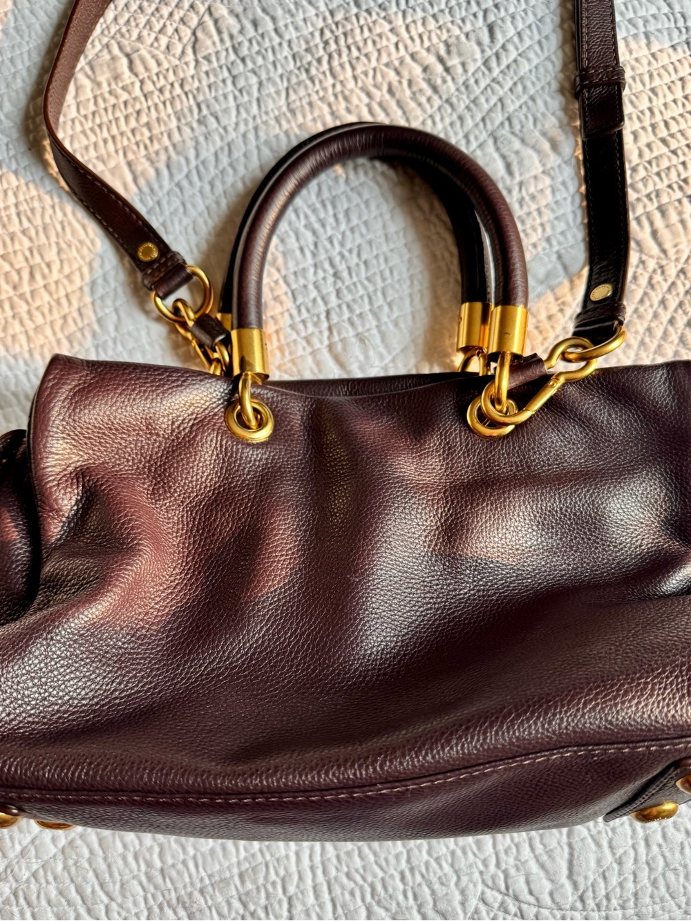 Marc by Marc Jacobs Too Hot to Handle zip top convertible cross body bag leather - Picture 4 of 6
